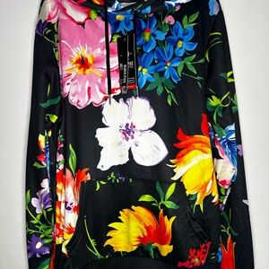 Floral Black Hoodie